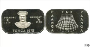 �g���K 1 �p�A���K 1978 / FAO / 24.50 Gr.�V���o�[/�~���e�[�W 750 PROOF KM00058a