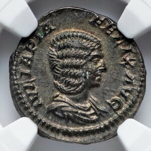 ユリア・ドムナの妻セプティミウス・セウェルス NGC AU 古代ローマ銀貨 167