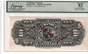 1897�N ���E�o���N�E�i�V���i�� $10 Cat#510-20-08P B&W LEGACY AU-53 �ڍׂ��Q�ƁB