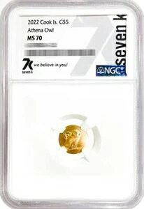 2022N AeiEAE 7k ^ 1/2g .999 RC NGC MS70 NbN s 5000