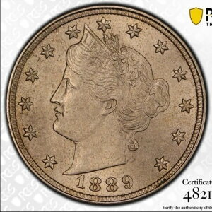 1889N 5C PCGS MS63 VjbP oeBwbh S[hV[h Trueview NFCی