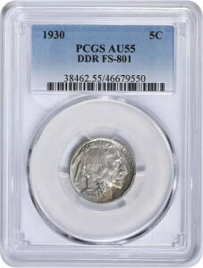 1930�N �o�b�t�@���[�j�b�P�� DDR FS-801 AU55 PCGS