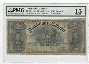1898�N �J�i�_������ DC-13b�A$1 �O�� 1�� Ser D-K Ser# K 322376 PMG F-15