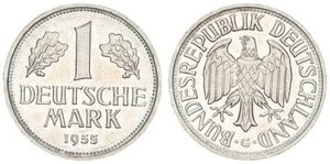 ドイツ 1 DM 記念硬貨 1955年 G Vz 92048