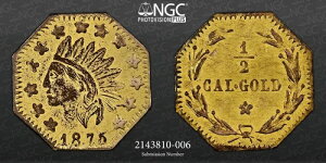 1875�N �J���t�H���j�A�S�[���h�g�[�N�� �C���f�B�A�����[�X #7 ���p�` NGC AU �ڍ� 2143810-006