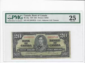 1937 BOC BC-25aA$20 Osb/Tow SN A/E 0010518 ; PMG VF-25