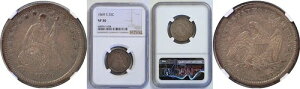 1869-S 25C ���Ȍ^���R�̏��_�� �N�H�[�^�[ NGC VF-30