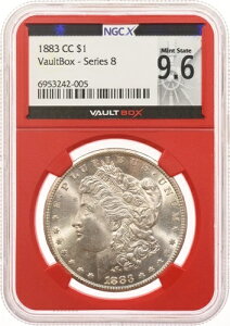 1883-CC $1 NGC MS66 モルガン銀貨 VaultBox 9.6 シリーズ8 レッドコア