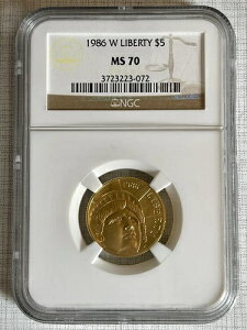 AJ 1986N Ȑ_ 5h NGC MS70 SKU#6383