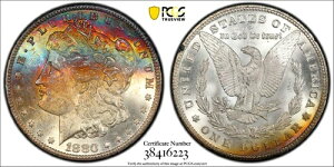 1880-CC 8/7 HIGH 7 GSA ���C���{�[�g�[�� �����K�� �V���o�[�h�� ~ PCGS �F�� MS63