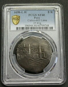1698�N ���} 8���A�� COB PCGS XF40 �`���[���Y2�� �y���[ �Ӓ�m H �X�y�C�� �V���o�[ �R���j�A��