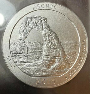 PCGS SP70 2014 �A�[�`�[�Y�������� 5�I���X �V���o�[ �W�����EM�E�}�[�J���e�B �T�C������