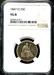 1847-O 25�Z���g ���R�̏��_�� ��� 25�Z���g - NGC VG 8 - �t�B���f���t�B�A CC211