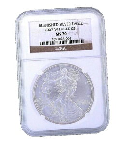 2007�N W �A�����J�� �o�[�j�b�V���h �V���o�[ �C�[�O�� - NGC MS70 STOCKHGC21/1925