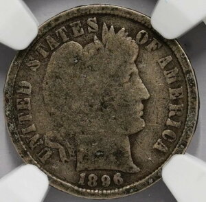 1896-O バーバーダイム NGC VG-詳細(ベント)