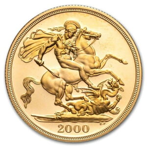 2000年 イギリス 2ポンド金貨 ダブルソブリン エリザベス2世 プルーフ