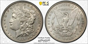 1894N P K Vo[ _[ $1 PCGS AU ڍ׃t@C 