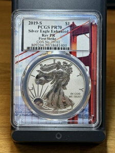 2019-S PCGS PR70 �t�@�[�X�g�X�g���C�N �G���n���X�h Rev PR �V���o�[�C�[�O���i�T���t�����V�X�R���x���t���j