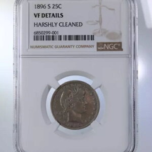 1896-S �o�[�o�[ 25C NGC�F�� VF �ڍ� �O��I�ɐ��ς�