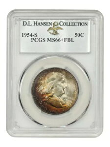 1954-S 50C PCGS MS66+FBL ex: D.L. �n���Z��