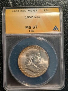 1952�N �t�����N���� �n�[�t�_���[ ANACS �G�N�X�g���[���W�F�� �����X�^�[ MS-67 FBL