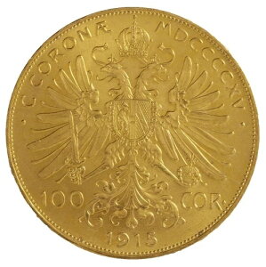 1915年 100 コロナ金貨 オーストリア/ハンガリー 0.9802 オンス 純金 - 再鋳造