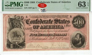 T-64 PF-1 1864N 500h R - PMG Choice Unc 63 EPQ - bh - vX