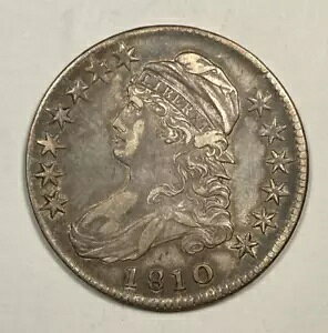 1810年製キャップバストハーフドル .50。魅力的なエクストラファイン。