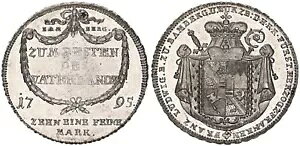 �o���x���N�A1 �^�[���[���� 1795 Franz Ludwig Von Erthal 1779-1795 vz+/vz-st 114970