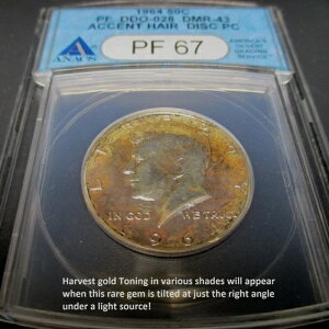 1964N PlfB n[tgbv |bv 1/2 ANZgwA PF67 DDO 2XTONED GEM ANACS