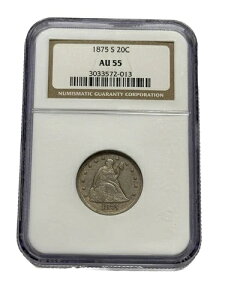 1875-S 20�Z���g�d�� AU-55 NGC�B#7026 S/S Fast-302