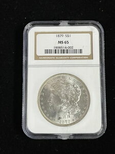 1879年 モルガン銀貨 1ドル NGC MS 65