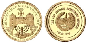 ラオス 1000キップ 2007 1/25オンス 金貨 Pf IN カプセル 125341