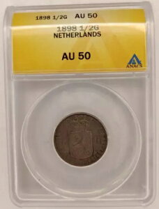 �I�����_ 1898�N 1/2�O���f�� AU 50 ANACS �󏭍��i�ʃL�[�f�C�g��� 1B