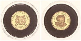 ベナン 1500フラン 2005年 1/25オンス金貨 - アルベルト・シュバイツァー PP カプセル入り 119442