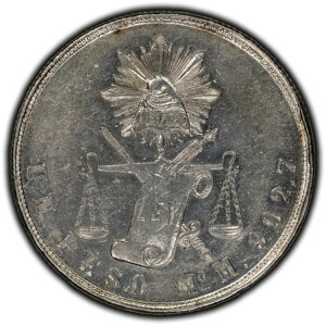 メキシコ 1873年 Mo M 銀貨 - クリーニング済み