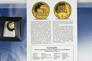 5レヴァ ブルガリア 2002年 ミニ金貨 1/25オンス - アテネオリンピック水泳