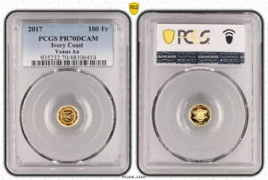 �R�[�g�W�{���[���Y 100�t���� ���� �v���[�t 2017�N KM#172 VENUS PCGS PR70 �g�b�v ??