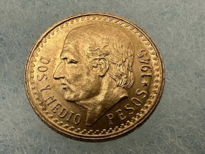 楽天市場】1945 メキシコ 2.5 ペソ ドス イ メディオ ペソ 未流通金貨 