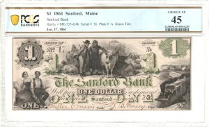 1861�N �T���t�H�[�h�i���C���B�j1�h�� �T���t�H�[�h��s�� - PCGS 45