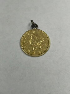 ラブトークン、1ドル金貨、イニシャル刻印、保釈金追加(A13)