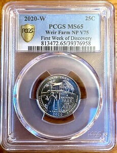 2020 W Wier Farm NP �N�H�[�^�[ 25�Z���g PCGS MS65 �S�[���h�V�[���h ���T V75 �v���C�x�[�g