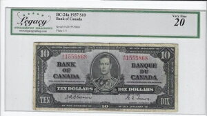 1937N Ji_s BC-24aA$10 Osb/Tow SN A/D 1555868 LEGACY VF-20 Rg