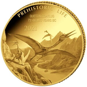 金貨 ケツァルコアトルス 先史時代の生命 (6 番目) 2021 - コンゴ - 0.5gr プルーフ -