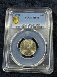 1906�N ���o�e�BV�j�b�P�� - PCGS MS63 �S�[���h�V�[���h