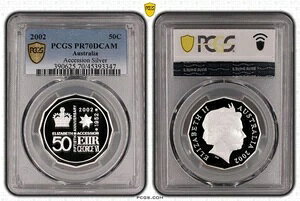 I[XgA 2002N 50Zg Vo[ v[t PCGS PR70DCAM i gbv|bv #3347