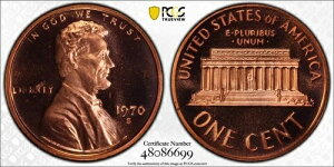 1970-S �v���[�t �X���[�� �f�C�g �����J�[�� �������A�� �Z���g PR68RD �J���I PCGS �S�[���h �V�[���h�B