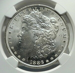 1886�N �A�����J���O�� �V���o�[ �����K�� US�h���R�C�� �C�[�O�� NGC MS i79838