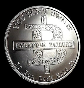 Paradigm Failure 2014 BITCON コイン、カプセル入りシルバー シルバーシールド レア VG コンディション