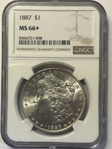 1887N NGC MS 66+ KEVo[EhAzRCBɂꂢőNBB